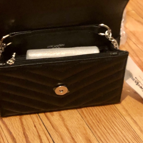 Yves Saint Laurent  envelope bag embossed leather - Picture 3 of 8